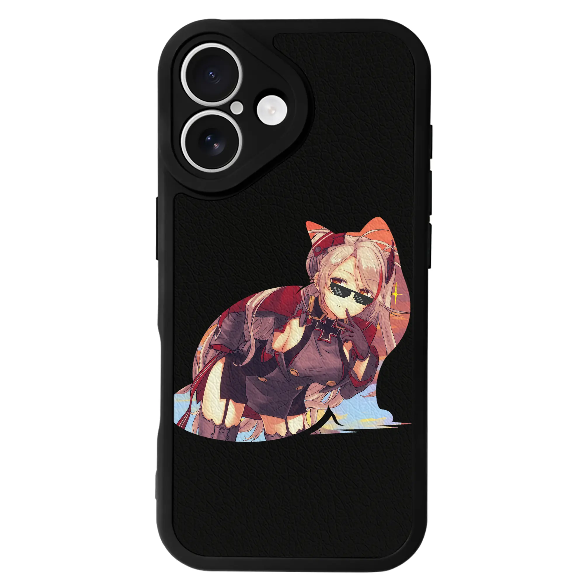 アズールレーン グッズ,プリンツ・オイゲン - IPhone 16シリーズ対応 ・ シリコンスマホケース ・ レザー調 ・ 高精度フィット ・ 耐衝撃 ・ ワイヤレス充電対応 ・ 精密カット